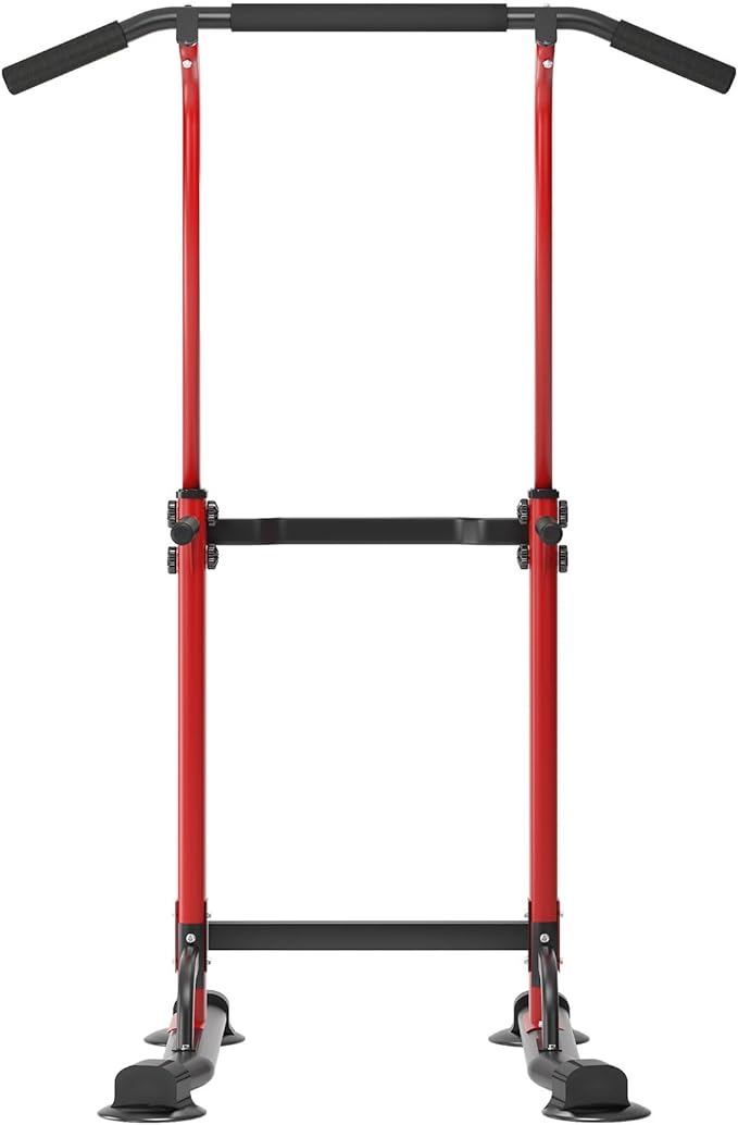 DlandHome Power Tower Pull Up Dip Station Multi-Function Fitness Equipment for Strength Training Adjustable Height Dip Stand for Home Gym