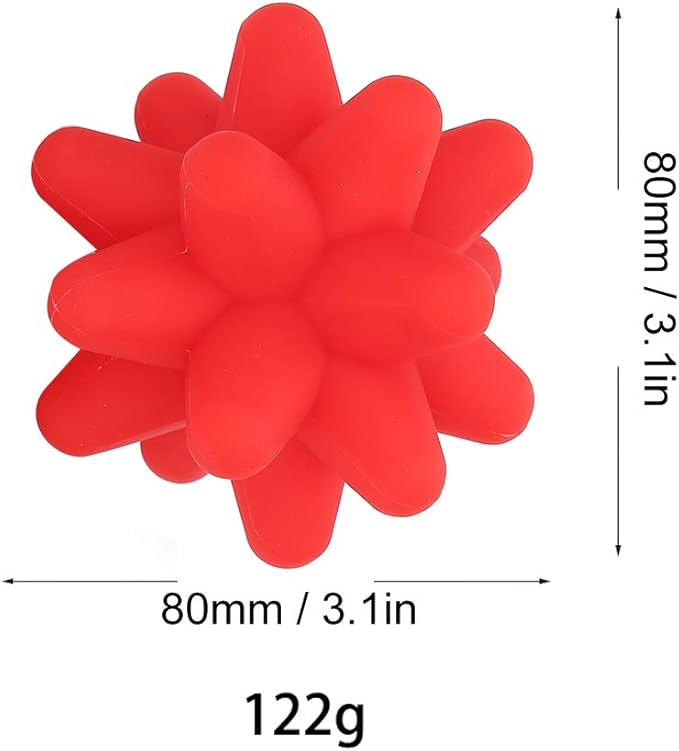 Diohce Spiky Massage Ball, Acupoint Physical Massage Balls, for Foot Massage, Deep Tissue Massage Ball, Point Plantar Fasciitis Relief (Red)