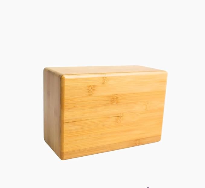 Yoga Block Bamboo - Large Wooden Block for Yoga, Pune Iyengar Yoga Block, Eco-Friendly Bamboo, Non-Slip Support for Yoga Postures - Yogikuti