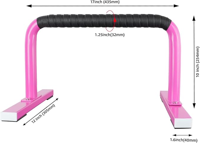 Strength Training Parallettes Push Up Bars, Pushup Handles Calisthenics Equipment for Home Workout, Anti-slip Gymnastics Bars, Handstand & Dip Bar for Outdoor Exercise