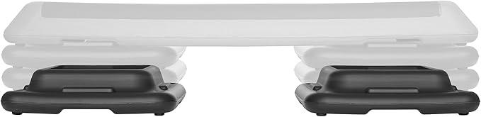 Philosophy Gym Aerobic Exercise Adjustable Step Platform Risers, 2 Pack - Black