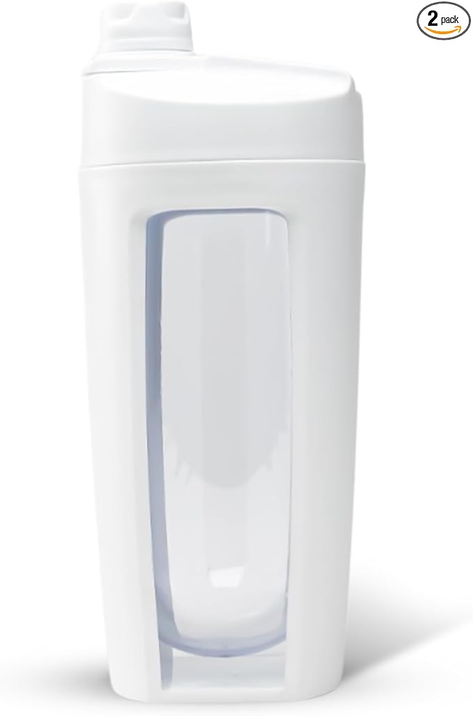 Odor-Free Fitness Bottle with Screw Lid – Round Shape, Leakproof, Eco-Friendly, Reusable Protein Shaker & Smoothie Bottle – Black, Blue, Pink, Beige, White, Purple (White, Pack Of 1)