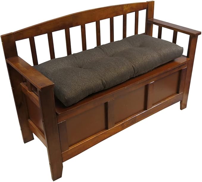Klear Vu The Gripper Omega Non-Slip Tufted Bench Cushion for Indoor Furniture, Entryway Storage, Bay Window, Corner Nook or Piano Seat, 35 Inches, 05 Chestnut