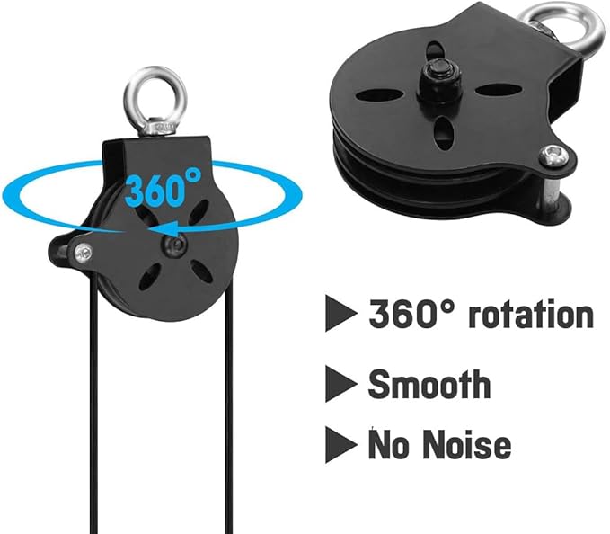 Yes4All Cable Machine Attachment, Row Handles, Tricep Rope, Straight Bar, V Bar, LAT Pulldown Accessories Load 880 LB for Home Gym