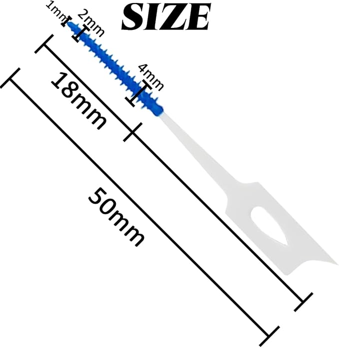 GXXMEI 400PCS Dual-Use Interdental Brushes Soft Silicone Dental Picks Toothpicks Between Teeth Brush, Tooth Flossing Brush for Cleaning Orthodontic Wire Toothbrush Clean Tool