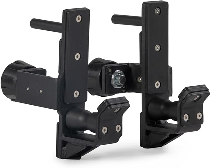 Titan Fitness T-3 Series Quick Release Roller J-Hooks, 1,000 LB Rackable Capacity, Fits 2" x 3" Uprights, 16mm Pop-Pin Fits 11/16" Hole, Protective Nylon Liners