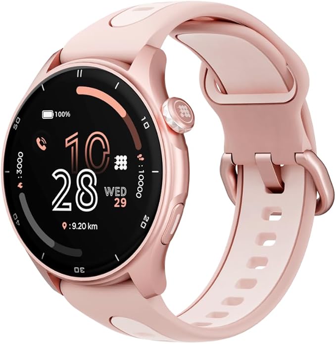 Cubitt Aura Pro Smartwatch/Fitness Tracker with 1.43" Touch AMOLED Screen, Bluetooth Call, Built in GPS, 60+ Sports, Blood Oxygen, Heart Rate, Stress/Sleep Monitor, Waterproof, Step Counter, Compass