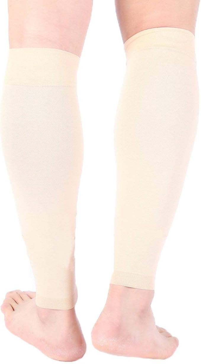 Doc Miller Compression Calf Sleeve for Men & Women, Premium Medical Grade, 15-20mmHg Graduated Support for Running, Calf Tear, Shin Splints, Knee High, Calf Sleeves, 1 Pair