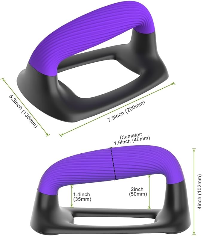 Push Up Bars – Ergonomic Pushup Handles for Floor Strength Training, Non-Slip Push-Up Stands with Soft Grip, Pushups Bars for Home Gym Workout