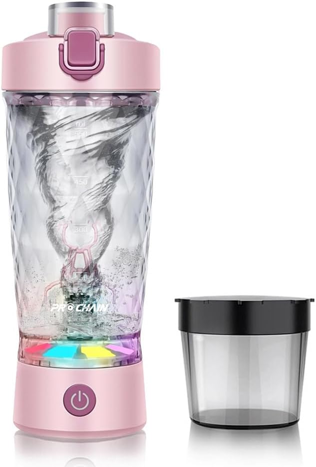 Electric Protein Shaker Bottle, USB Rechargeable Mixing Cup, Water Drink Mixer Portable Bottles for Gym Sport, BPA-Free Tritan, 22oz