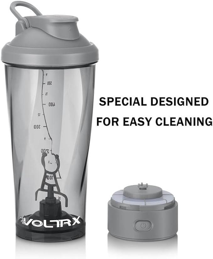 VOLTRX Premium Electric Protein Shaker Bottle, Made with Tritan - BPA Free - 24 oz Vortex Portable Mixer Cup/USB C Rechargeable Shaker Cups for Protein Shakes
