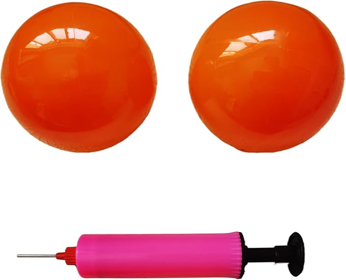 Yoga Massage Ball – 4 inches Adjustable Firmness Massage Roller Balls for Back, Neck & Floor Therapy – Gentle Deep Muscle Relief for Sensitive Soft Tissue (Orange)