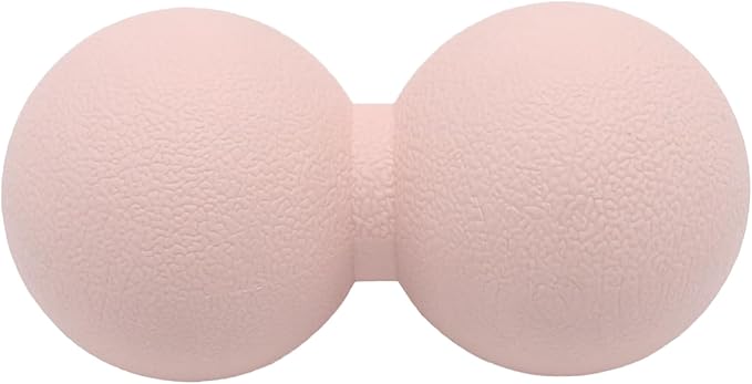 Hard Peanut Massage Ball, Double Lacrosse Massage Ball. Deep Tissue Massager Mobility Roller for Physical Therapy Myofascial Release Trigger Point Muscle Relax Pain Relief Acupressure (Pink)