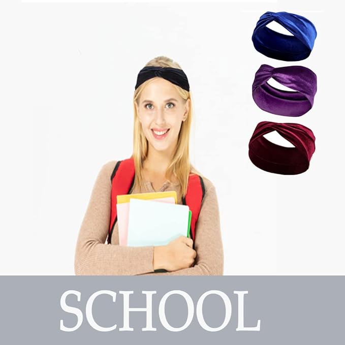 ELANE Boho Headbands for Women, Elastic Hair Bands With Non-Slip Design