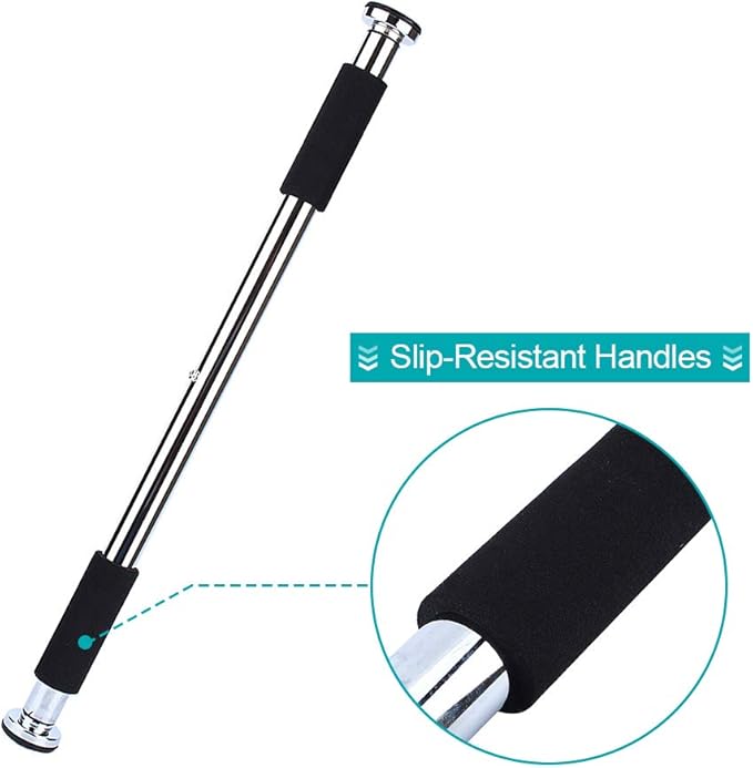 Pull Up for Doorway, Adjustable Door Mounted Chinning Heavy Duty Steel Body Workout Chin Up for Home Gym Exercise Fitness