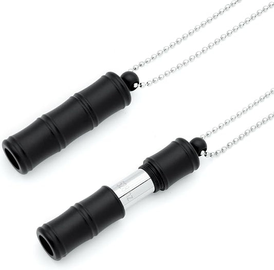 528 Hz Meditation Necklace Breathing Frequency Sound Healing Device by Adjusting The Breathing for Anxiety & Stress Relief Mindfulness (Black)