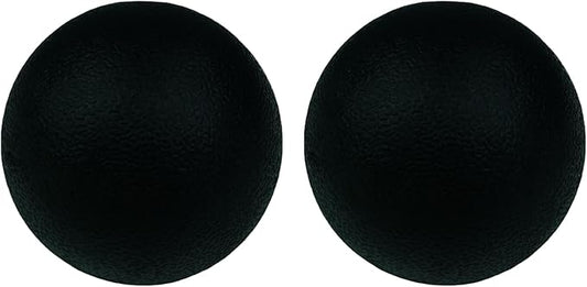 Hard Lacrosse Ball Massage Ball Therapy. Firm Trigger Point Massager Tool for Deep Tissue Yoga Physiotherapy Myofascial Release Muscle Relax Plantar Fasciitis Pain Relief (2 Pack) (Black)