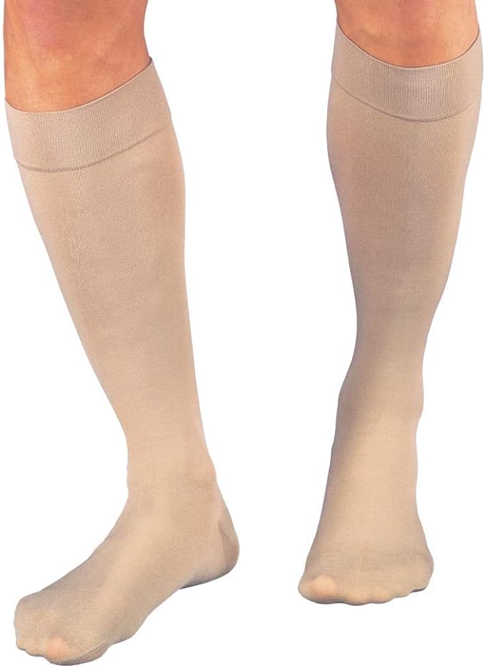 JOBST Relief 15-20mmHg Compression Stockings Knee High, Closed Toe, Beige, Small Petite