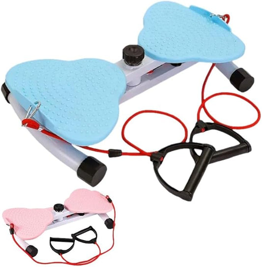 Waist Twister Machine,Ab Twister Board with Resistance Bands - 300 lbs Weight Capacity, Noiseless Ab Twister for Belly Fat Loss,Adjustable Resistance Non-Slip Surface, Home Gym Equipment