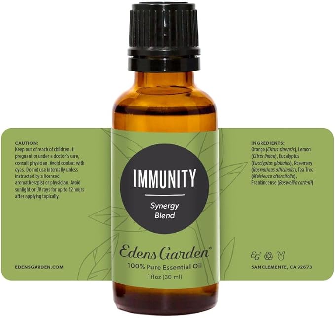 Edens Garden Immunity Essential Oil Blend 100% Pure & Natural Best Recipe Therapeutic Aromatherapy Essential Oil Blends 118 ml (4 oz)