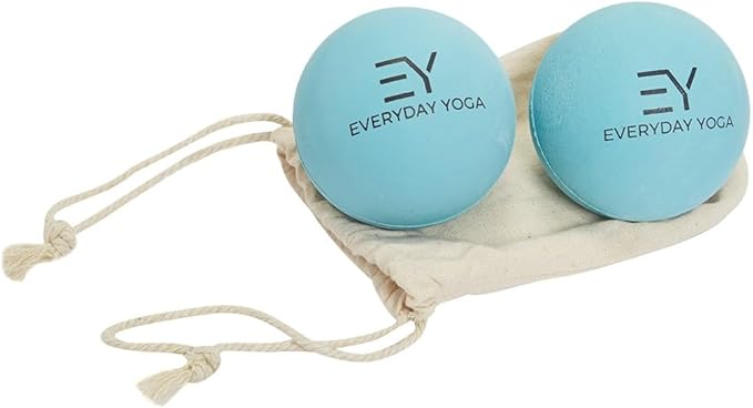 Everyday Yoga Therapy Massage Ball - Instant Muscle Pain Relief for Trigger Point Therapy, Deep Tissue Pressure, and Myofascial Release - Aqua