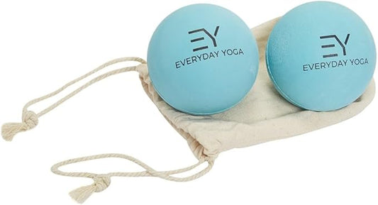 Everyday Yoga Therapy Massage Ball - Instant Muscle Pain Relief for Trigger Point Therapy, Deep Tissue Pressure, and Myofascial Release - Aqua