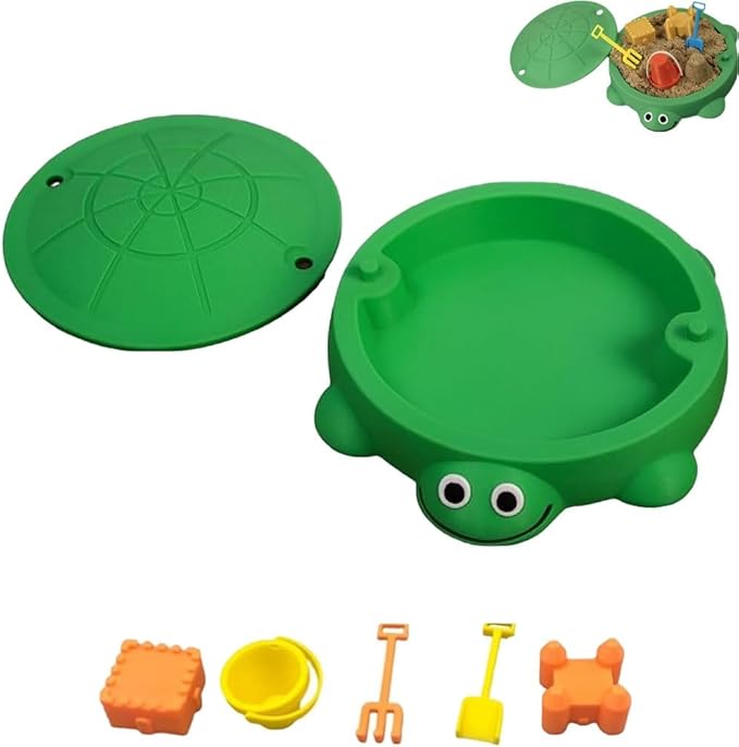 Mini Turtle Sandbox Desk Toy with Mini Tools, Stress Relief Novelty Zen Garden Gift Kit for Adults and Kids, Desktop Decoraccessories for Home and Office, Premium Sand Garden for Desk Kit(Green)