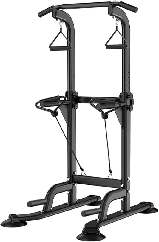 Power Tower Pull Up & Dip Station Multi-Function Home Strength Training Fitness Workout Station Height Adjustable
