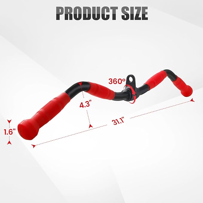 V-shaped Bar Straight Rotating Bar Curl LAT Pull Down Bar D Handle Double D Row Handle With PU Grip Environmentally Odorless, Lat Pulldown Attachments Cable Machine Attachment for Home Gym