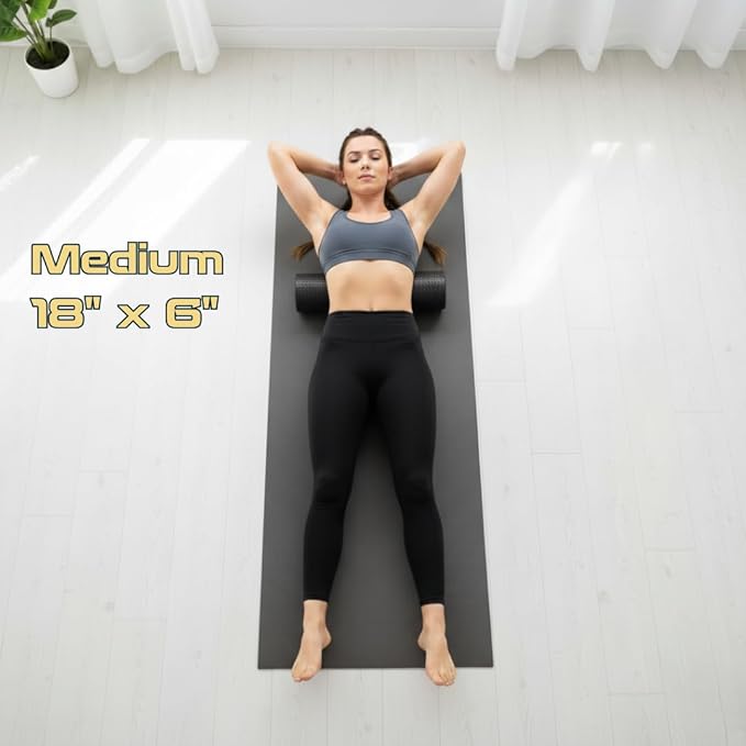 Fitizen Foam Roller – Muscle Massage Rehab Stiff Back Pain Physical Therapy Deep Tissue Firm Exercise Equipment Home Gym Stress Yoga Pilates for The Fit Citizen by FitNation