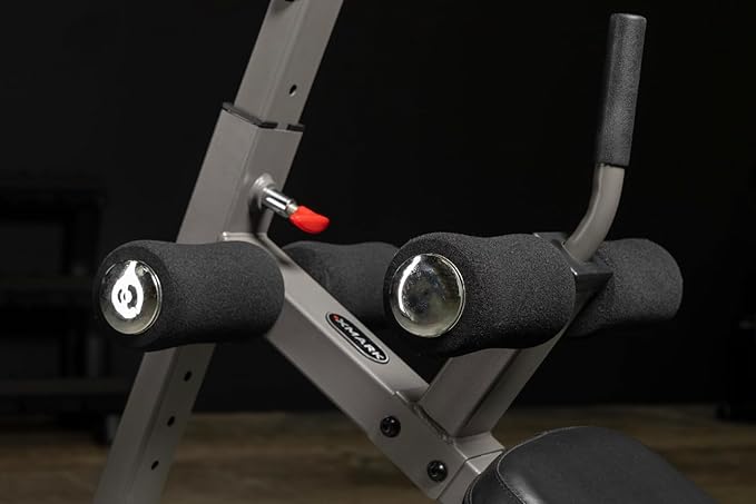 XMARK Adjustable Decline Abdominal Sit-up Bench, 12 Resistance Levels, Gray or Black