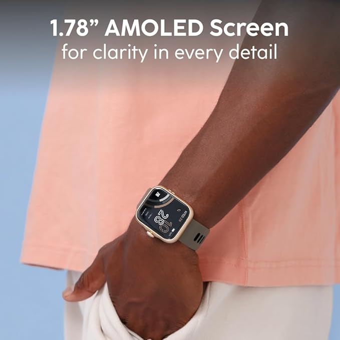 Cubitt Viva Pro Smartwatch/Fitness Tracker with 1.78" Touch AMOLED Screen, Bluetooth Calling, Built in GPS, 60+ Sports, Blood Oxygen, Heart Rate, Stress and Sleep Monitor, Waterproof, Step Counter