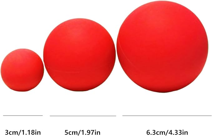 Fascia Massage Ball Set (2.48" + 1.97" + 1.18") for Muscle Relief,Yoga Deep Relaxation,Trigger Point & Active Therapy,Targeted Therapy for Full Body(3 Pieces)