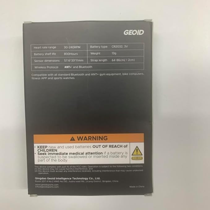 HS500 Heart Rate Monitor, Heart Rate Sensor Chest Strap, Protocol ANT+/Bluetooth, Compatible with iOS/Android APPs