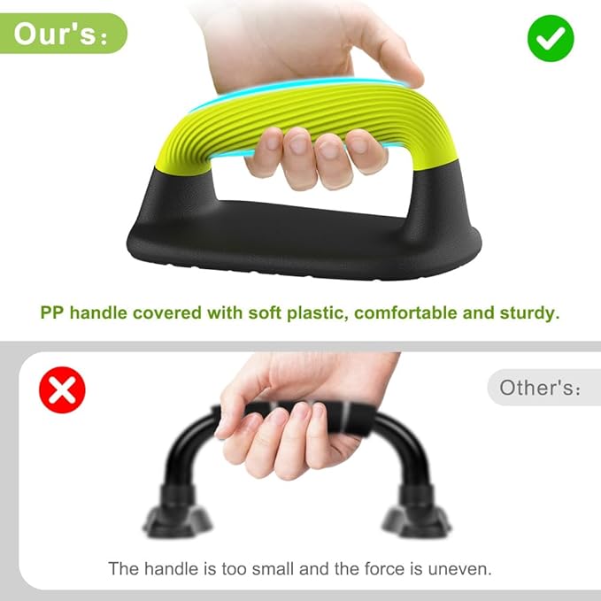 Push Up Bars – Ergonomic Pushup Handles for Floor Strength Training, Non-Slip Push-Up Stands with Soft Grip, Pushups Bars for Home Gym Workout