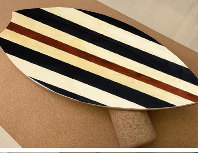 Balance Board Indoor Surfboard Surf Style Home Fitness with Wheel for Exercise, Athletic Training and Board Sports - Fun Workout Equipment For Balance, Stability and Improving Core Strength