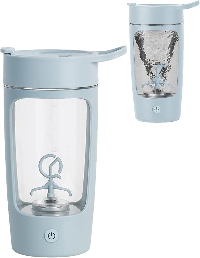 Electric Protein Shaker Bottle, | Tritan | Bpa Free| Blender Bottles 22oz Rechargeable Vortex Portable Mixer, Self Stirring Cup, Auto Mixing Mug For Coffee(Blue)