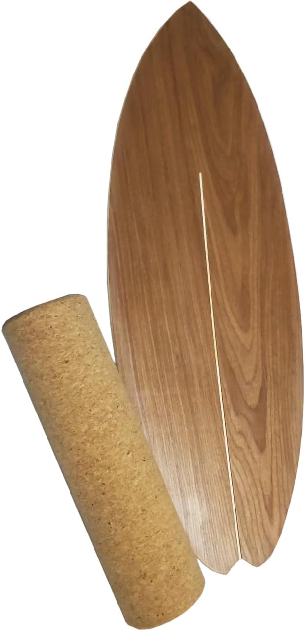 Balance Board Indoor Surfboard Surf Style Home Fitness with Wheel for Exercise, Athletic Training and Board Sports - Fun Workout Equipment For Balance, Stability and Improving Core Strength