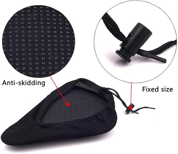 Kids Bike Gel Seat Cushion Cover, 8x5 inch Child Bike Seat Cover Premium Comfortable Small Bicycle Saddle Pad