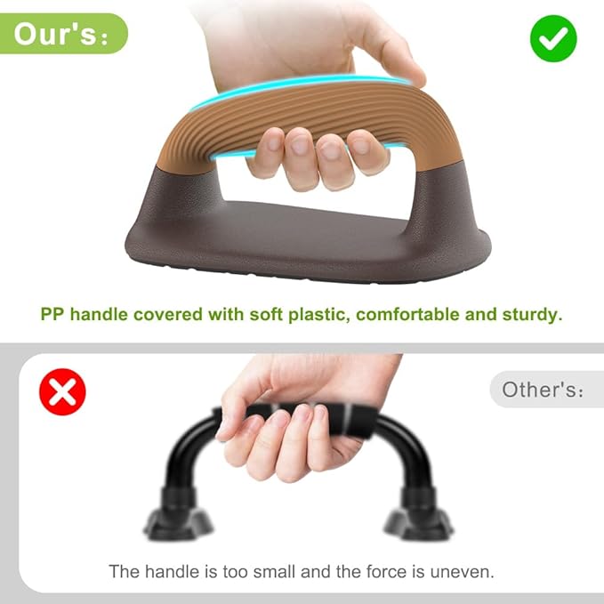 Push Up Bars – Ergonomic Pushup Handles for Floor Strength Training, Non-Slip Push-Up Stands with Soft Grip, Pushups Bars for Home Gym Workout