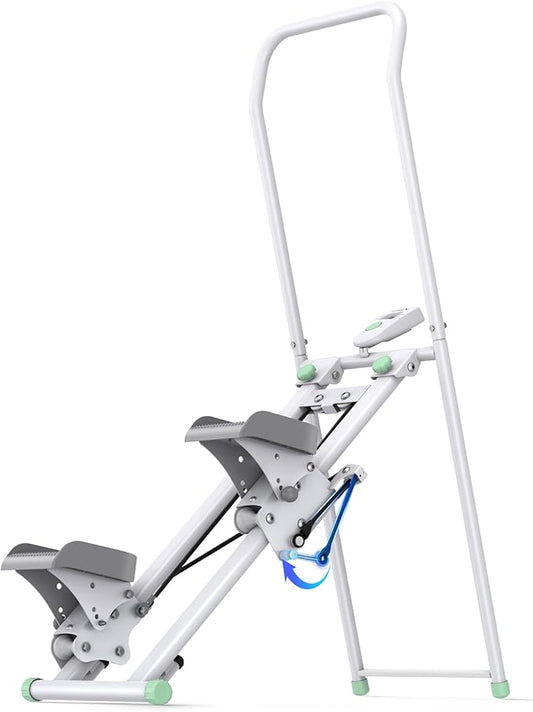 MERACH Stair Stepper for Home Gym Exercise, New Version Stairmaster for Full-Body Workout, Compact Folding Stair Climber with Extended Step Range, Adjustable Handlebar/Pedal