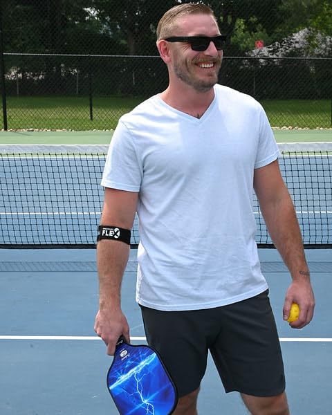 Tennis Elbow Brace for Men - Golfers Elbow Brace for Men, Forearm Compression Tendonitis Relief Arm Band, Adjustable Strap with Pressure Ridge Bar, Forearm Support Strap for Quick Recovery