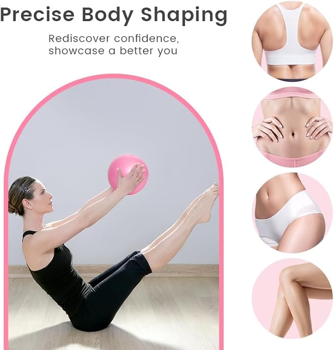 Home Pilates Essentials Kit for Women, with 5 Resistance Bands - Magic Circle Pilates Kit for Home Toning, Includes Yoga Ball, Stretch Strap & Gym Bag (13-Piece Complete Starter Set)