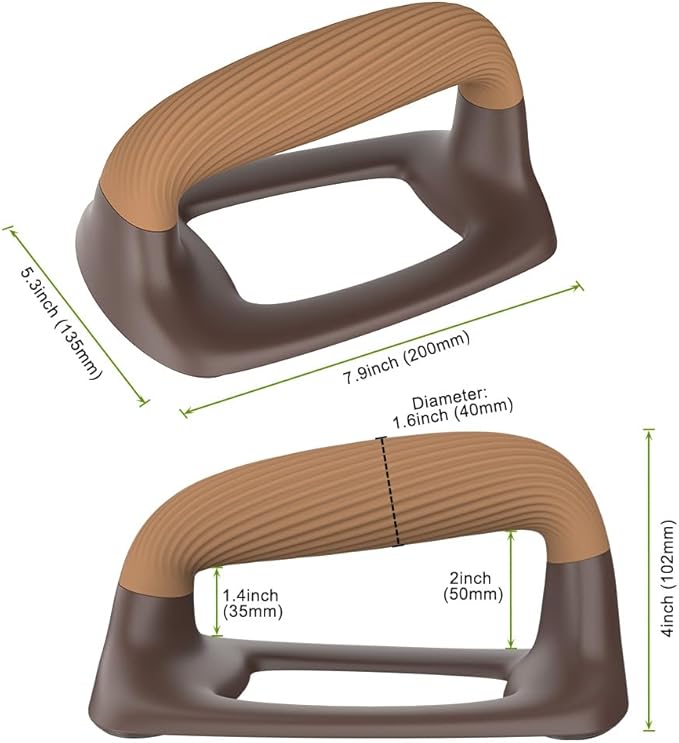 Push Up Bars – Ergonomic Pushup Handles for Floor Strength Training, Non-Slip Push-Up Stands with Soft Grip, Pushups Bars for Home Gym Workout