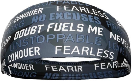 40+ Designs! Unisex Headband/Sweatband. Best for Sports, Fitness, Working Out, Yoga. Tapered Design