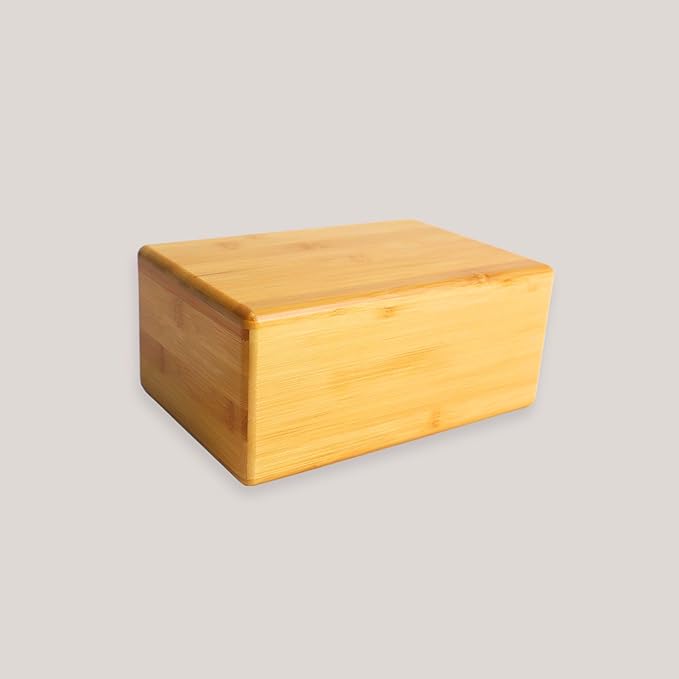 Yoga Block Bamboo - Large Wooden Block for Yoga, Pune Iyengar Yoga Block, Eco-Friendly Bamboo, Non-Slip Support for Yoga Postures - Yogikuti