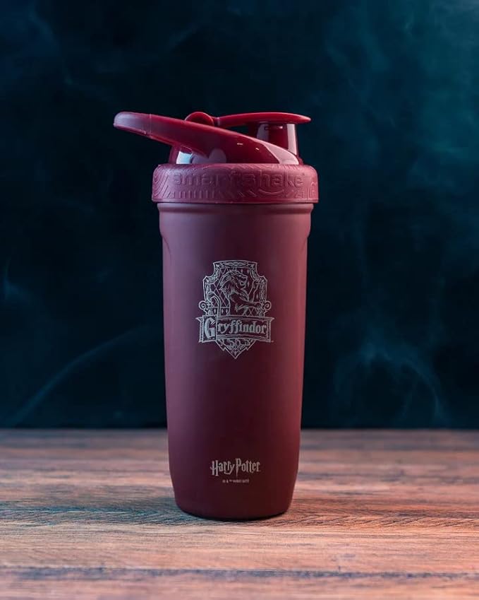 Smartshake Reforce Stainless Steel Harry Potter Gryffindor Shaker Bottle (900 ML /30oz) | Light Weight Resistance Sports Shaker Bottle with a Soft Lid | Leakproof, BPA Free & DEHP Free