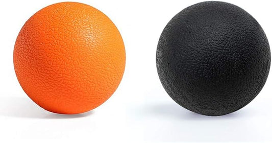 Yoga Massage Ball,Lacrosse Balls Massage, Best Trigger Point Ball, Myofascial Release, Fascia Release, Massage Balls for Back, Trigger Point Therapy Balls. (Orange+Black)