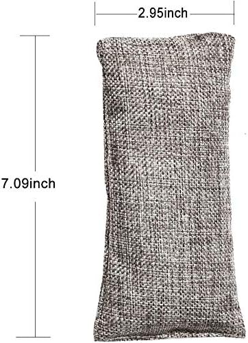 12 Packs Natural Air Purifying Bag, Shoe Deodorizer and Odor Eliminator, 100% Natural Activated Bamboo Charcoal Non-Toxic, (75g Each Pack)