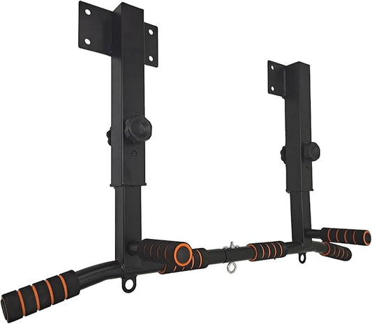 PLKO Wall Mount Pull Up Bar Wall Mounted Body Press Pull Up Bar Gym Chin-Up for Upper Body Workout